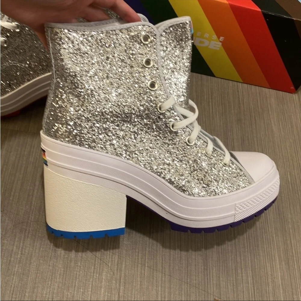 Converse Chuck 70 De Luxe Heel Pride High Top Platform Sneaker size 9.5 NWT